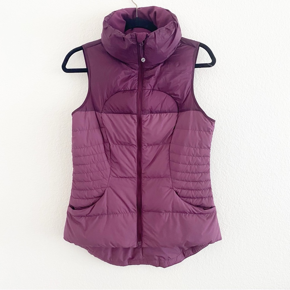 Lululemon Athletics Down Flufflin’ Awesome Plum Vest size 4
